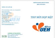 Thư mời Họp mặt kỷ niệm 40 năm thành lập UEH thumoi1