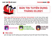 THÔNG BÁO TUYỂN DỤNG NGÂN HÀNG TMCP KỸ THƯƠNG VIỆT NAM – TECHCOMBANK