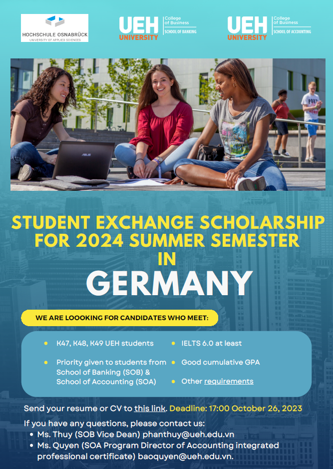 Cơ hội học bổng tại Đức hè 2024
